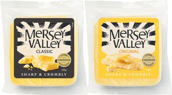 Coles Mersey valley cheddar cheese 235g offer