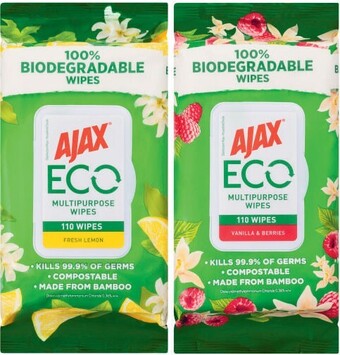 Coles Ajax eco cleaning wipes 110 pack offer