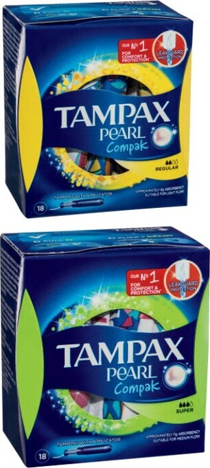 Coles Tampax tampons with applicator regular or super 20 pack offer