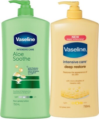 Coles Vaseline intensive care body lotion 750ml offer