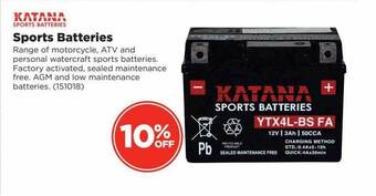 Repco Katana sports batteries offer