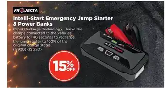 Projecta intelli-start emergency jump starter & power bancks