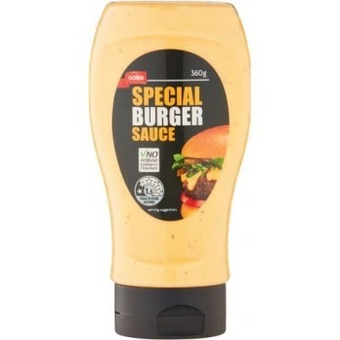 Coles Coles special burger sauce 360g offer