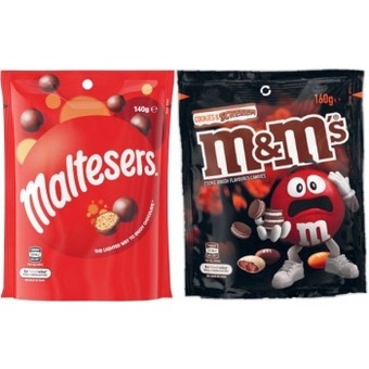 Mars m&m's, maltesers or pods 120g-180g