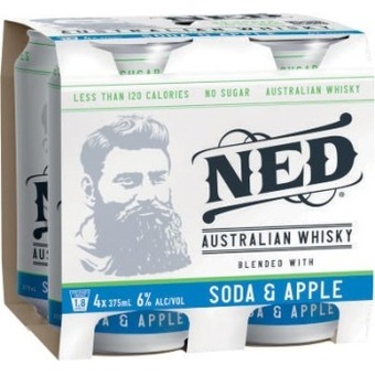 Coles New ned australian whisky & soda apple cans 4x375ml offer