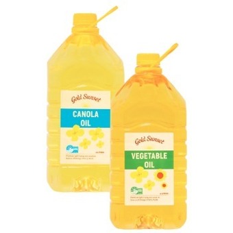 Coles Gold sunset canola or vegetable oil 4 litre offer
