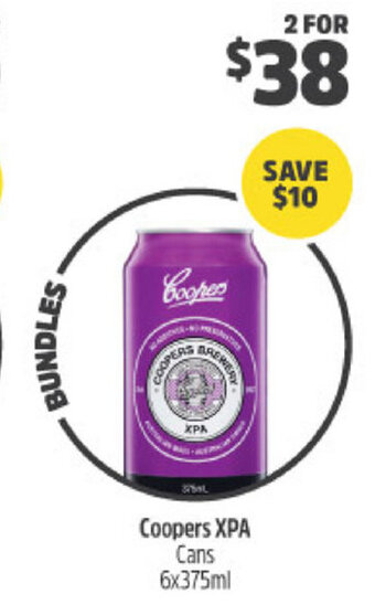 BWS Coopers XPA Cans 6x375ml offer