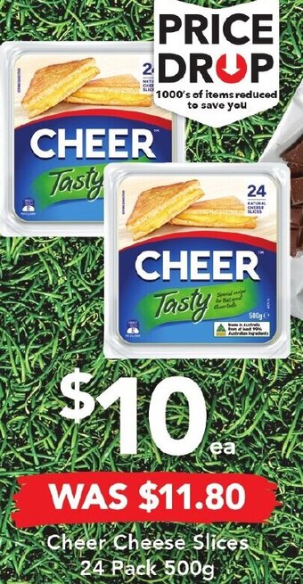 Drakes Cheer Cheese Slices 24 Pack 500g offer