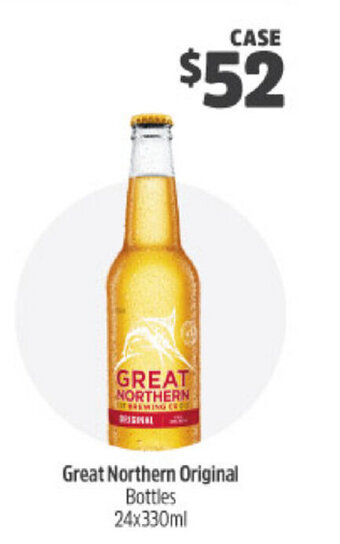 BWS Great Northern Original Bottles 24x330ml offer