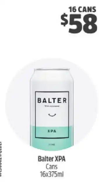 BWS Balter XPA Cans 16x375ml offer