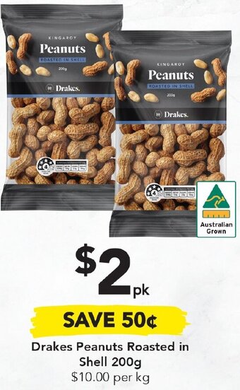 Drakes Drakes Peanuts Roasted In Shell 200g offer