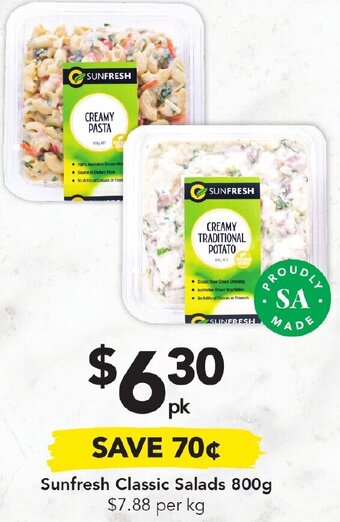Drakes Sunfresh Classic Salads 800g offer
