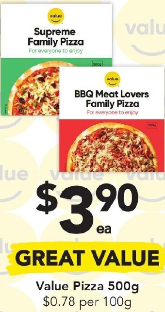Drakes Value Pizza 500g offer