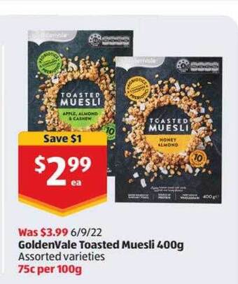 Goldenvale toasted muesli