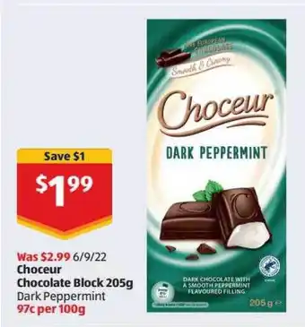 ALDI Choceur chocolate block offer