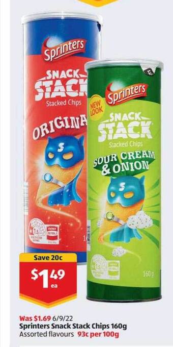 ALDI Sprinters snack stack chips offer