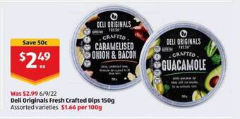 ALDI Deli originals fresh crafted dips offer