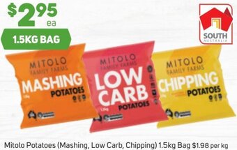 Foodland Mitolo Potatoes (Mashing. Low Carb, Chipping) 1.5Kg Bag offer