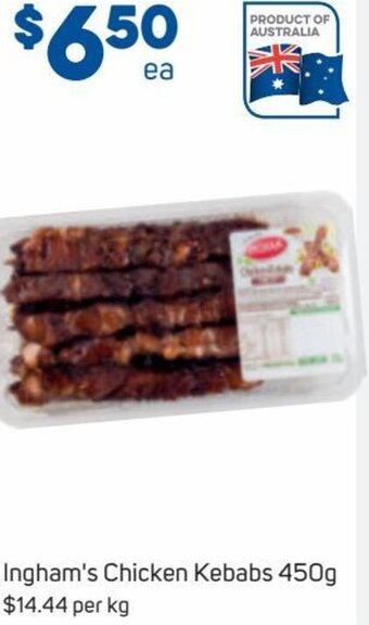 Foodland Ingham's Chicken Kebabs 450g offer