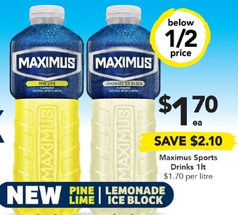 Drakes Maximus Sports Drinks 1lt offer
