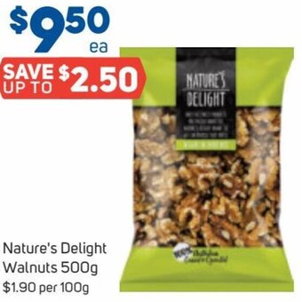 Foodland Nature's Delight Walnuts 500g offer