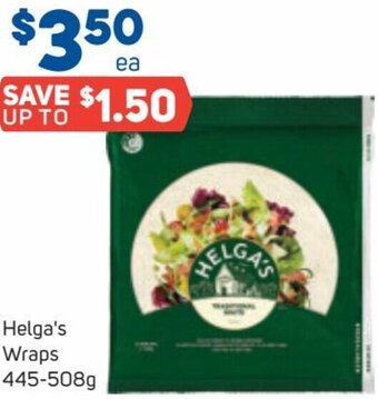 Foodland Helga's Wraps 445-508g offer