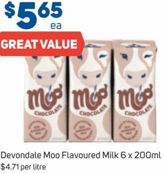 Devondale Moo Flavoured Milk 6 x 200ml