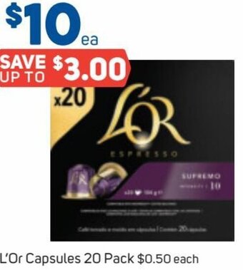 Foodland L'Or Capsules 20 Pack offer