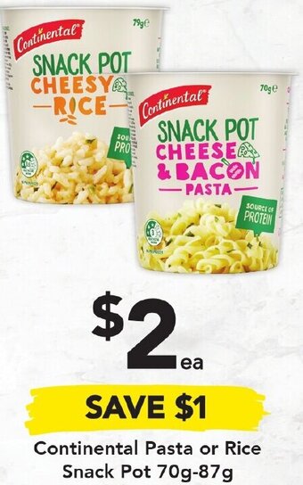 Drakes Continental Pasta or Rice Snack Pot 70g-87g offer