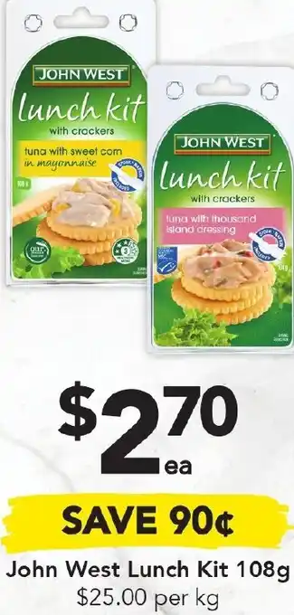 Drakes John West Lunch Kit 108g offer
