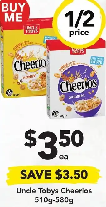 Drakes Uncle Tobys Cheerios 510g-580g offer