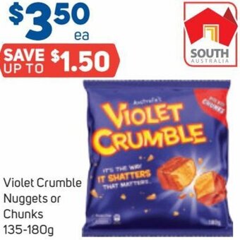 Foodland Violet Crumble Nuggets Or Chunks 135-180g offer