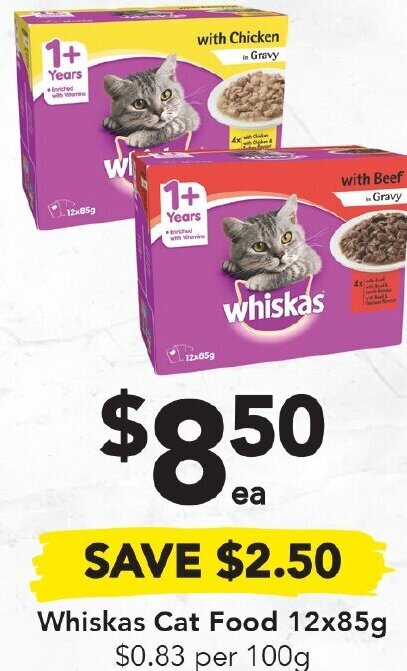 Coles whiskas dry outlet food