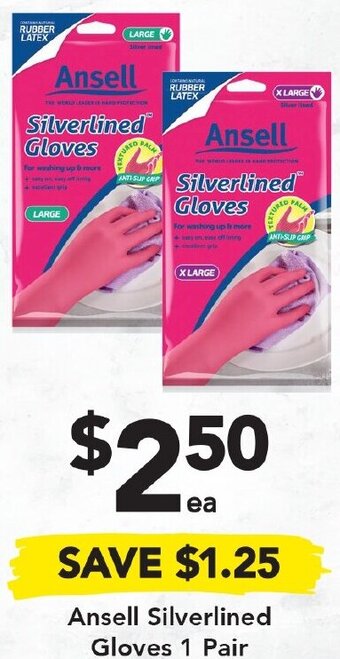 Drakes Ansell Silverlined Gloves 1 Pair offer