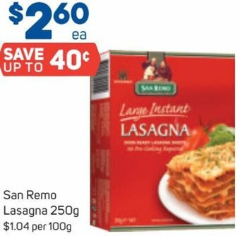 Foodland San Remo Lasagna 250g offer