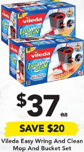 Drakes Vileda Easy Wring and Clean Mop and Bucket Set offer