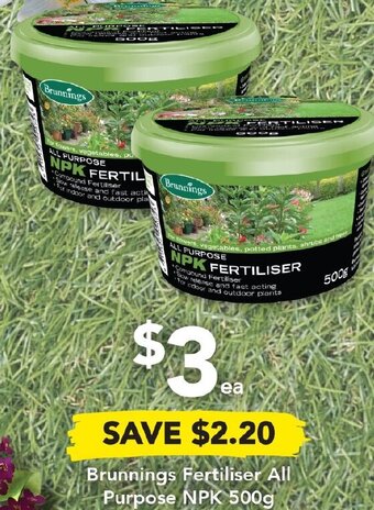 Drakes Brunnings Fertiliser All Purpose NPK 500g offer