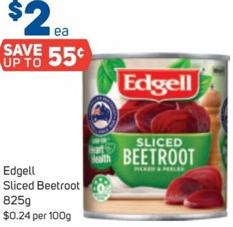 Foodland Edgell Sliced Beetroot 825g offer