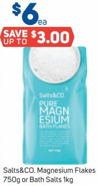 Foodland Salts&CO. Magnesium Flakes 750g Or Bath Salts 1Kg offer