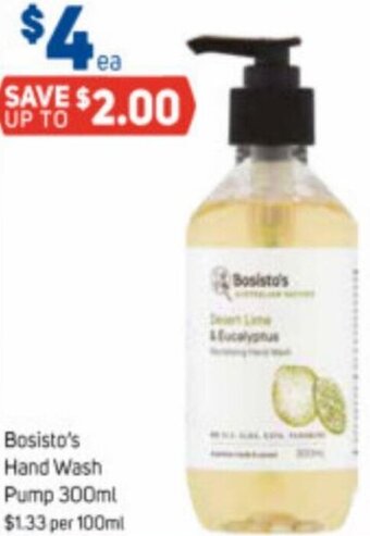 Foodland Bosisto's Hand Wash Pump 300ml offer