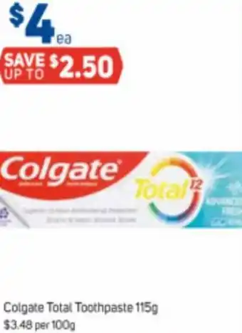Foodland Colagte Total Toothpaste 115g offer