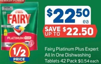 Foodland Fairy Platinum Plus Expert All In One Dishwashing Tablets 42 Pack offer