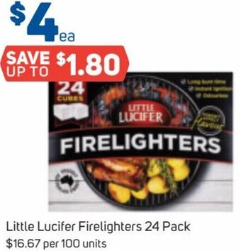 Foodland Little Lucifer Firelighters 24 Pack offer