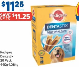 Foodland Pedigree Dentastix 28 Pack 440g-1.08Kg offer