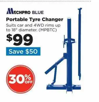 Repco Portable tyre changer mechpro blue offer