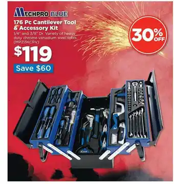 Repco 175 pc cantilever tool & accessory kit mechpro blue offer