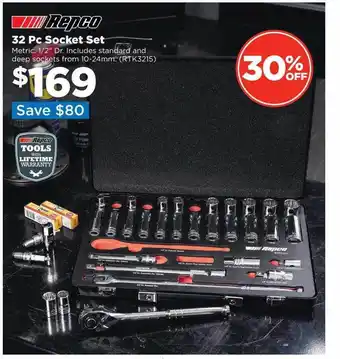 Repco 32 pc socket set repco offer