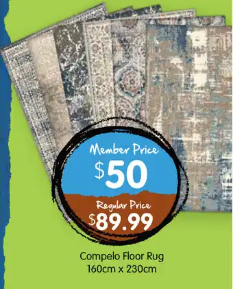 Spudshed Compelo Floor Rug 160cm x 230cm offer