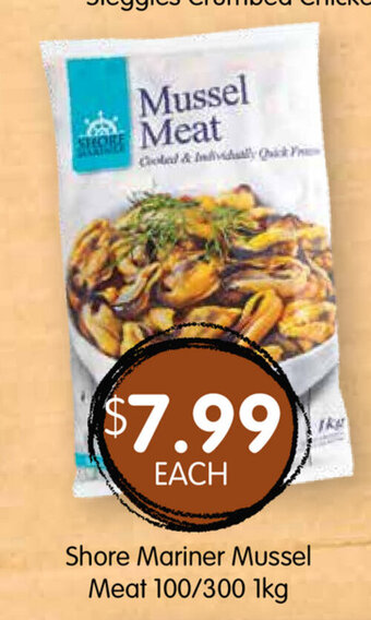 Shore Mariner Mussel Meat 100/300 1kg