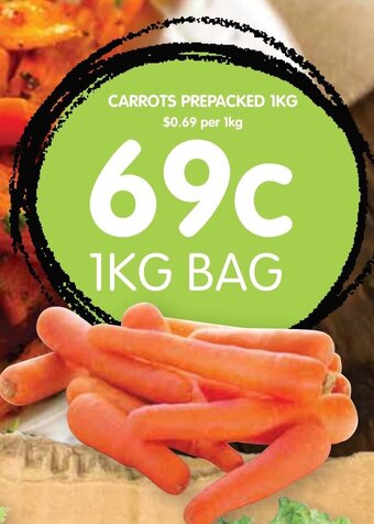 Spudshed Carrots Prepacked 1kg offer